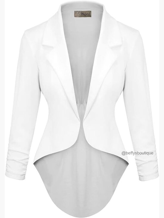 Jackets & Blazers - Casual Work Blazer Jacket High Low Tailored Design Professional Office Wear